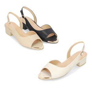 [정상가 159,000원] 엘칸토 여성 오픈토 플랫 샌들 3cm LCWW39M326