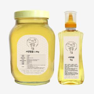 [스마일벌꿀] 국내산 사양벌꿀 2.4kg + 1kg