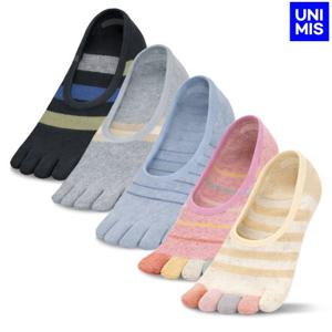 5켤레 유니미스 국산 토삭스 발가락덧신 순면 링글