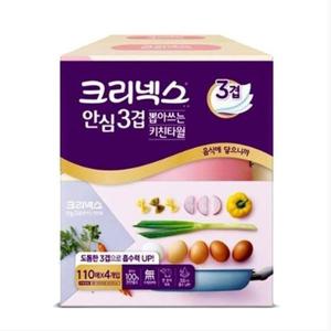 [엄지척]뽑아쓰는 키친타올 도툼한 퀄팅3겹 타올 110매 4곽_19484182_667501