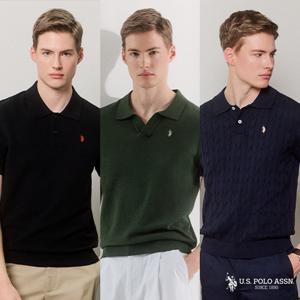 [방송에서만 앱 5%할인+앱5%적립][USPA] 26SS 남성 코튼 반팔 니트 3종