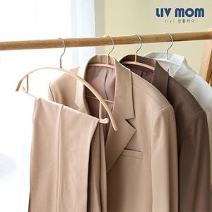 리브맘 어깨뿔방지 논슬립 철제 코팅 상하의 니트옷걸이 10P