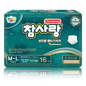 참사랑 팬티형 프리미엄 중형 16px4팩 성인용기저귀 요실금팬티