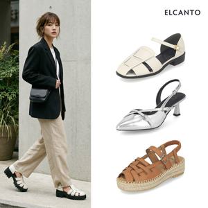 [정상가 159,000원] 엘칸토 여성 오픈 슬링백 샌들 발편한 쿠션 데일리 슈즈 11종 모음 균일특가