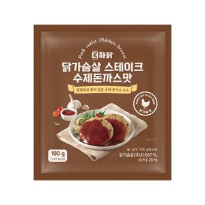 더하닭 닭가슴살 스테이크 수제돈까스맛100g30팩