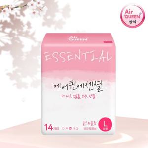 에어퀸 에센셜 순면 생리대 대형 56P (4팩)