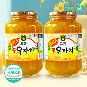 [농협] 레몬차보다 향긋한 고흥 꿀 유자차 유자청 2kg+2kg