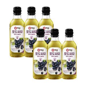 [CJ제일제당]백설 포도씨유 500ml x6개