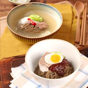 [냉면家]매콤 시원한 메밀 물냉면 5인＋비빔냉면5인(사리2kg＋동치미육수340gx5봉＋비빔장300g)/총 10인분
