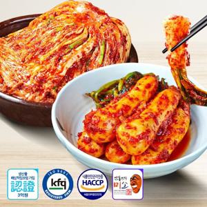 [학가산] 고랭지 국내산 배추 포기 별미김치세트 (포기 4kg+총각김치 3kg)
