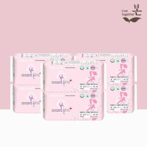 유기농본 본플러스 롱팬티라이너 36P 6팩 국내제조 유기농 생리대