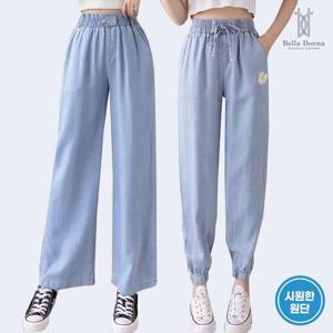 벨라도나 여성 캐주얼 일자핏 데님밴딩바지 청바지 사계절 데일리룩팬츠 Bon-2679