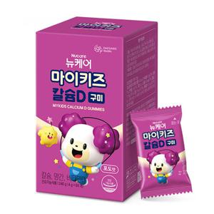 [대상웰라이프] 마이키즈 칼슘D 구미 (4gX60개),1박스
