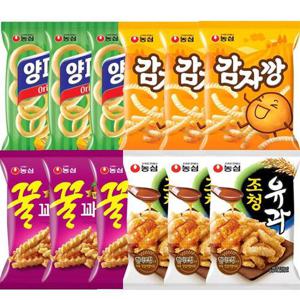 갤러리아_농심 꿀꽈배기3봉+양파링3봉+감자깡3봉+조청유과3봉