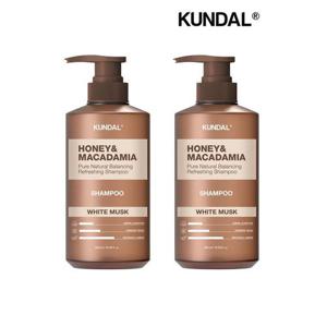 [쿤달]쿤달 허니 앤 마카다미아 네이처 샴푸 화이트머스크 500ml x2개