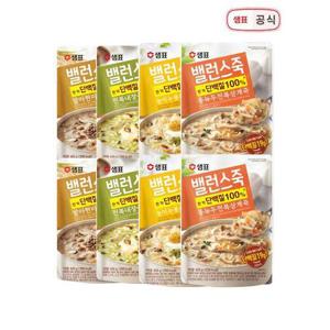 [샘표]한끼 단백질 100% 밸런스죽 420g 8개세트 외 선택구매 / 소고기죽 전복내장죽 닭백숙죽 삼계죽
