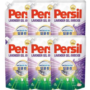 헨켈 퍼실 persil 세탁세제 - 라벤더젤 1.5L 리필X6개 (일반/드럼겸용) 얼룩제거
