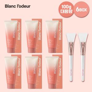 [탄력광채팩]블랑로더 뮤실라 크림 마스크팩 매니아  패키지 (100g X 6ea + 실리콘브러쉬 X  2ea)