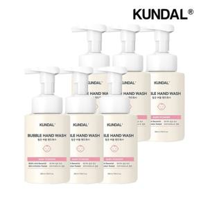 쿤달 퓨어 앤 세이프 버블 핸드워시 베이비파우더 300ml x6개