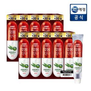 [포토리뷰150P][20g증량] 2080 진지발리스 유칼립투스 민트치약 170gX10입 (스트롱/후레쉬)