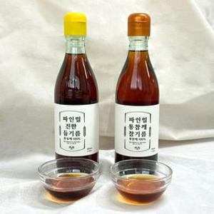 최종가:9,490원[파인밀] 저온압착 통깨 100% 참기름/들기름 350ml 1+1
