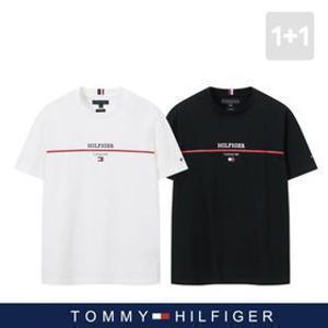 1+1 [남여공용] 타미힐피거 플래그 반팔티셔츠