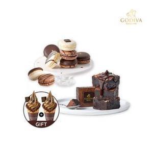 혜택가 19,950원 고디바 다크 초콜릿 브라우니/초콜릿 마카롱 세트