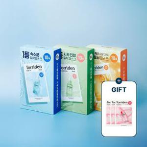 [30매구성] 토리든 BEST 마스크팩 (다이브인 10매+밸런스풀 10매+비타 10매)+모공 마스크 3매 증정