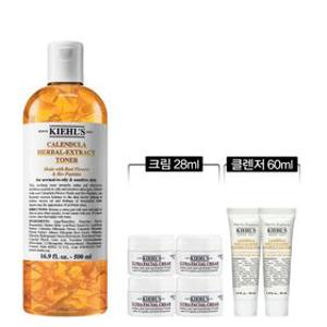 [5] 키엘 칼렌듈라 꽃잎 토너 500ml 세트 (+클렌저 60ml 추가, 크림 28ml)