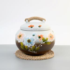 수선화 잡곡 단지 5kg 도자기 쌀독 잡곡보관 항아리