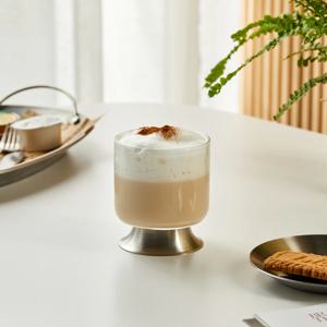 스텐 받침 내열 유리잔 250ml
