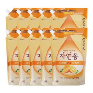 자연퐁 비린내 걱정없는 오렌지 주방세제 리필 1.4L x10
