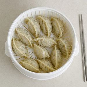 HICKIES 만두 밀키트 빠르고 간편하게 조리하는 전자레인지용 2단 스팀찜기