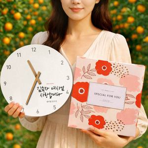 어버이날 선물 (심플) 카네이션  주문제작 벽시계 부모님 생신 엄마 생일 선물