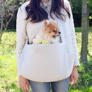 강아지 소형견 포대기 이동가방 넓은 어깨끈 하드평판 반려견 슬링백