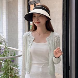 [1+1] 하와이 라탄 돌돌이 썬캡 한손쏙 접이식 자외선차단 모자 컬러3종