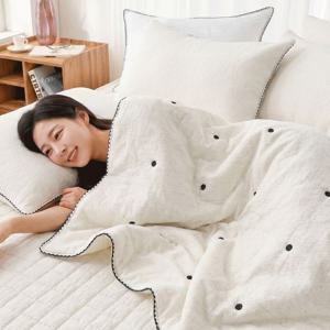 국산 삼베 모달 도트 여름 얇은 차렵이불 2.5온스 SS Q