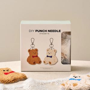DIY 펀치니들 곰돌이 키링 2P