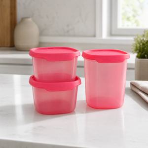 타파웨어 원터치 슬림 세트 프레쉬 밀폐용기 540ml, 1.1L 3개입