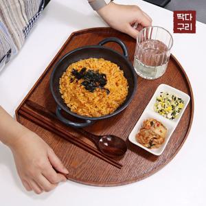 딱다구리 옻칠 반달 우드트레이 나무 반달  한식 쟁반