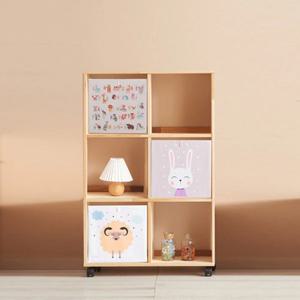 원룸용 바퀴달린 원목 미니 2x3 책장 서류 만화 LP 공부방 오픈형 화일
