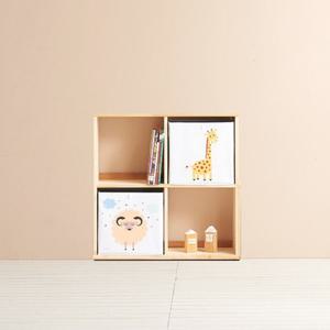 작은방꾸미기 낮은 원목 수납 책장 2단 4칸 심플 선반형 공부방 디자인 LP
