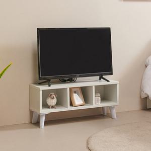 북유럽 안방 원룸 화이트 거실 오픈 선반 수납장(78cm) 티브이 다이 티비장