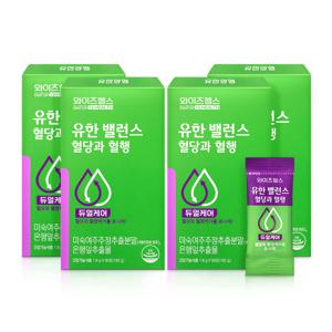 와이즈헬스 유한밸런스 혈당과혈행 (90포) x 4개 혈당케어 (4개월분)