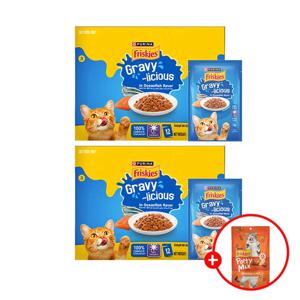 프리스키 주식파우치 그레이비 바다생선 70g 24팩+파티믹스 60g 1봉증정