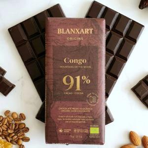 블랑사르트 유기농 다크초콜릿 91% 빈투바초콜릿 75g