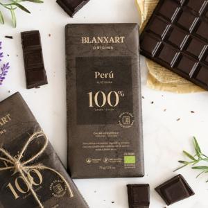 블랑사르트 유기농 다크초콜릿 100% 빈투바초콜릿 75g