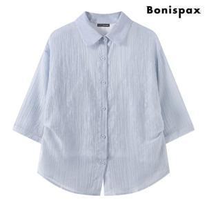 보니스팍스 백 포인트 썸머 7부 반팔 셔츠 (XQ2BA034L0)