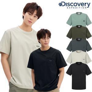 디스커버리 [정상가 79000원] 디스커버리 DMRS81053 여름 냉감 남성 프레시벤트 우븐 가슴포켓 반팔 티셔츠