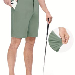 TEMU 남성용 편안한 캐주얼 반바지, 남성용 고탄력 패브릭 운동 반바지, 양면 탄성 허리 밴드, 9인치 반바지, 올 시즌 간편 패션 반바지, 남성용 속건성 반바지, 남성용 캐주얼 야외 운동 반바지, 멀티 포켓 작업 바지